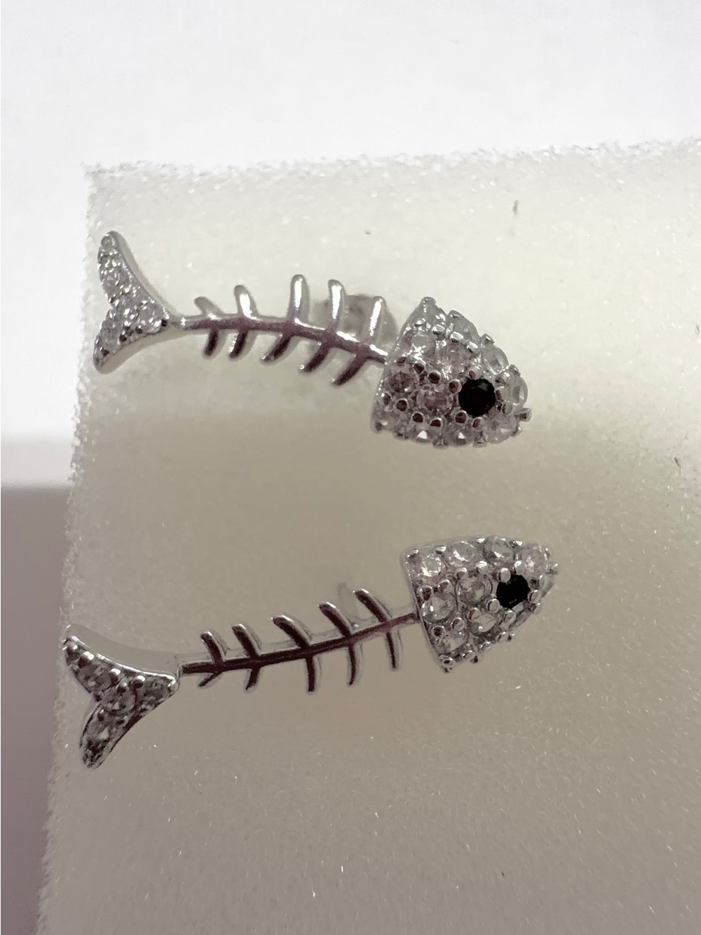 Fishbone earrings 925 silver - Picture 3 of 10